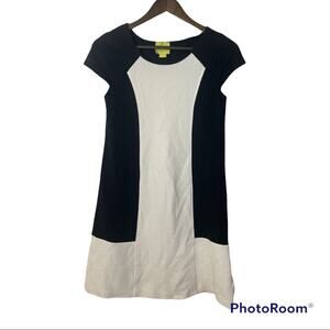 Anthropologie Maeve Black and White Colorblock Dress Women’s Size Small